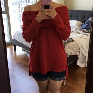 Nordstrom GIBSON Cozy Convertible Neck Sweater